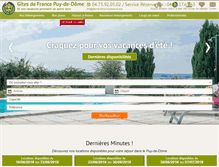 Tablet Screenshot of gites-de-france-puydedome.com